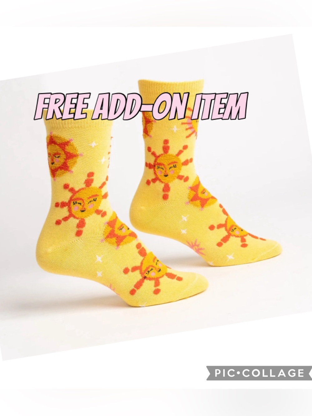 Happy Sunshine socks - free add on